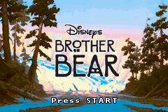 Brother Bear + The Lion King title screen for GameBoy Advance